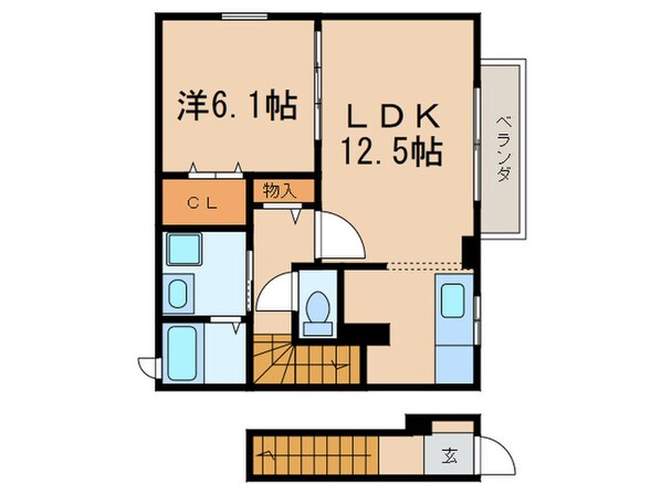 ラフレシ－ルの物件間取画像